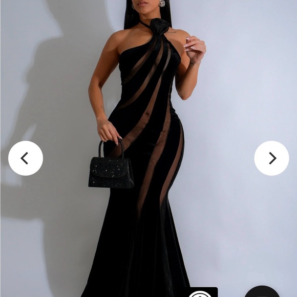 Elegant Black Evening Dress - Picture 1 of 1